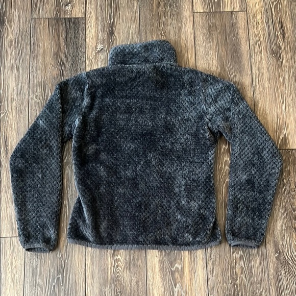 Columbia Jacket Women’s Charcoal Gray Fuzzy Full Zip Athleisure, Size Medium - Picture 6 of 14